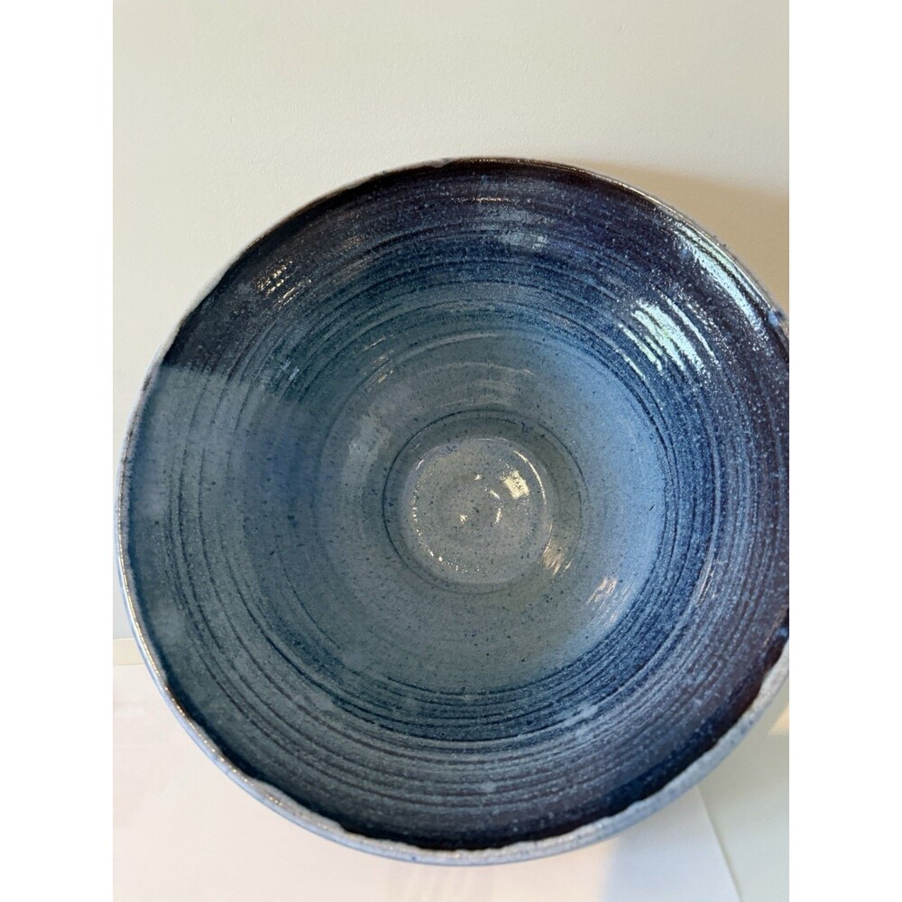 McWhirter Pottery NC Red Ware Bowl Mtn Cabin Vtg Folk Art Beautiful Studio 11.5x - Picture 14 of 16